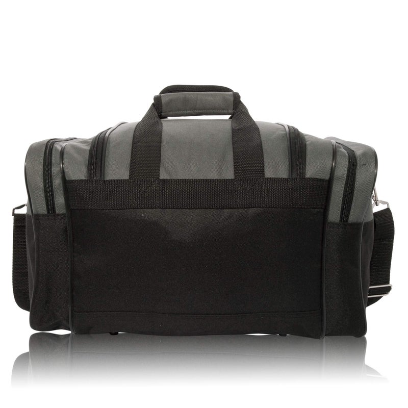 DALIX 17" Blank Duffle Bag in Gray and Black - Image 4